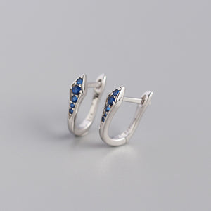 Superior U-Shaped earrings available in Gold or Silver and 3 choices of Cubic Zirconia Crystal colours