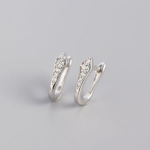 Superior U-Shaped earrings available in Gold or Silver and 3 choices of Cubic Zirconia Crystal colours